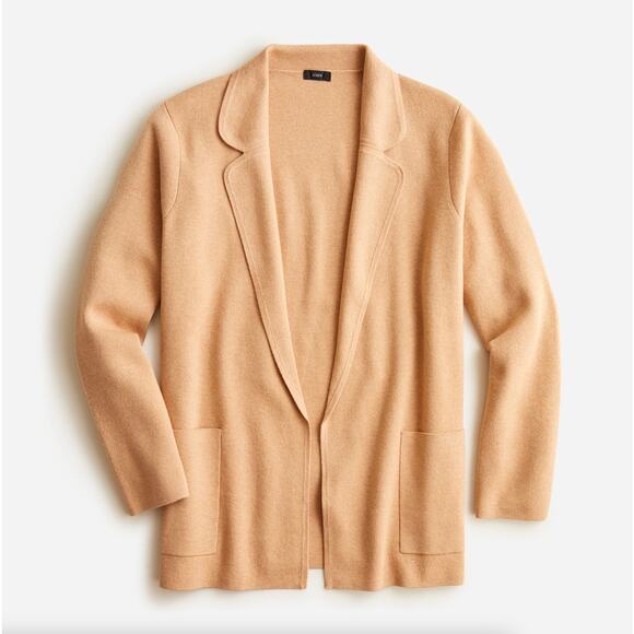 J. CREW Eloise Sweater Blazer Heather Khaki Tan Camel {I33} - Picture 2 of 7
